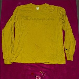 2xl Champion Yellow Long Sleeve men’s Shirt